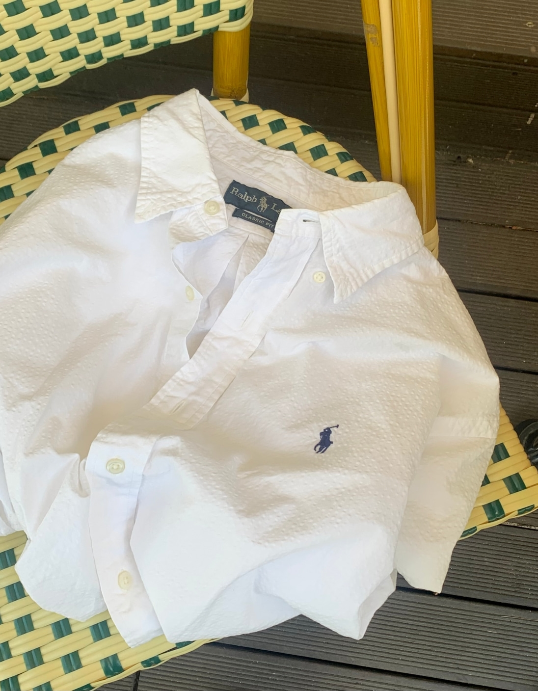 90's Polo Ralph Lauren : seersucker shirt - motif