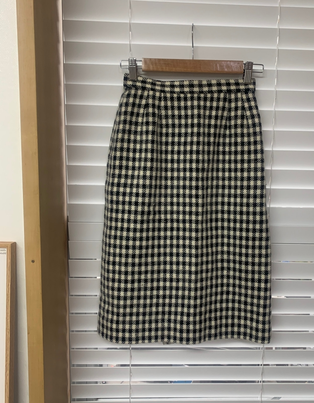 Checked Wool Skirt